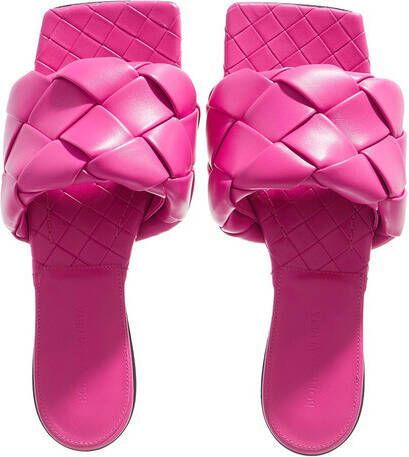 Bottega Veneta Loafers & ballerina schoenen Lido Flat Sandals Intrecciato in roze
