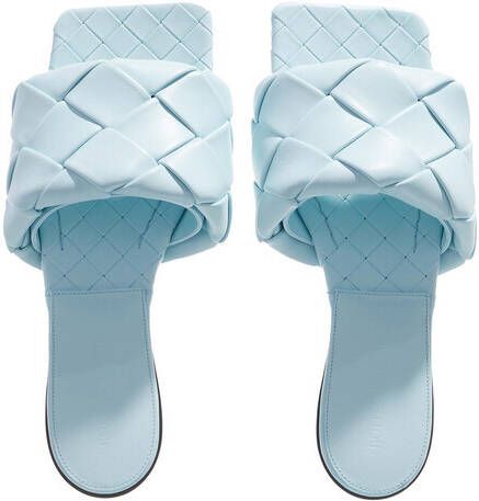 Bottega Veneta Loafers & ballerina schoenen Lido Intrecciato Flat Sandals in blauw
