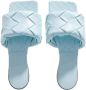 Bottega Veneta Loafers & ballerina schoenen Lido Intrecciato Flat Sandals in blauw - Thumbnail 2