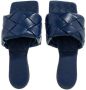 Bottega Veneta Loafers & ballerina schoenen Lido Intrecciato Flat Sandals in blauw - Thumbnail 3