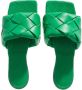 Bottega Veneta Loafers & ballerina schoenen Lido Intrecciato Flat Sandals in groen - Thumbnail 2