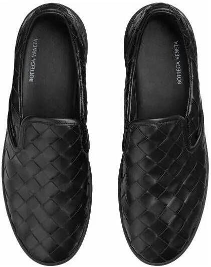 Bottega Veneta Low-Top Sneakers SLIP-ON LEATHER SNEAKERS in zwart