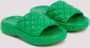 Bottega Veneta Sandalen Parakeet Padded Leather Sandals in groen - Thumbnail 2