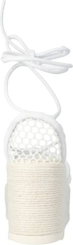 Bottega Veneta Sandalen Stretch Espadrille Wedges in wit
