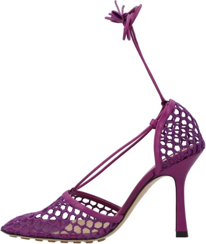 Bottega Veneta Sandalen Stretch Lace-Up Sandal Violet in paars
