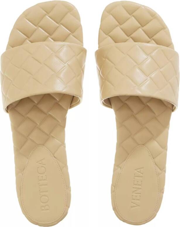 Bottega Veneta Slippers Flat Sandal Leather in beige