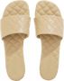 Bottega Veneta Slippers Flat Sandal Leather in beige - Thumbnail 3