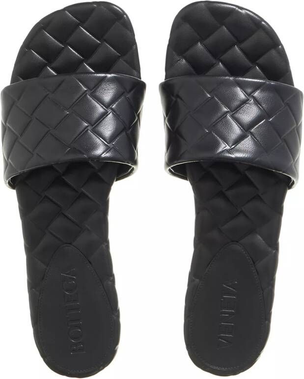 Bottega Veneta Slippers Flat Sandal Leather in zwart