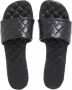 Bottega Veneta Slippers Flat Sandal Leather in zwart - Thumbnail 3