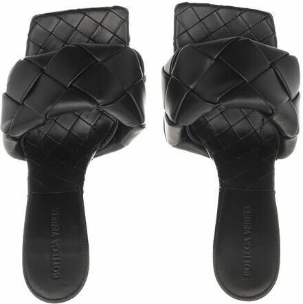 Bottega Veneta Slippers The Lido Sandals Intrecciato in zwart
