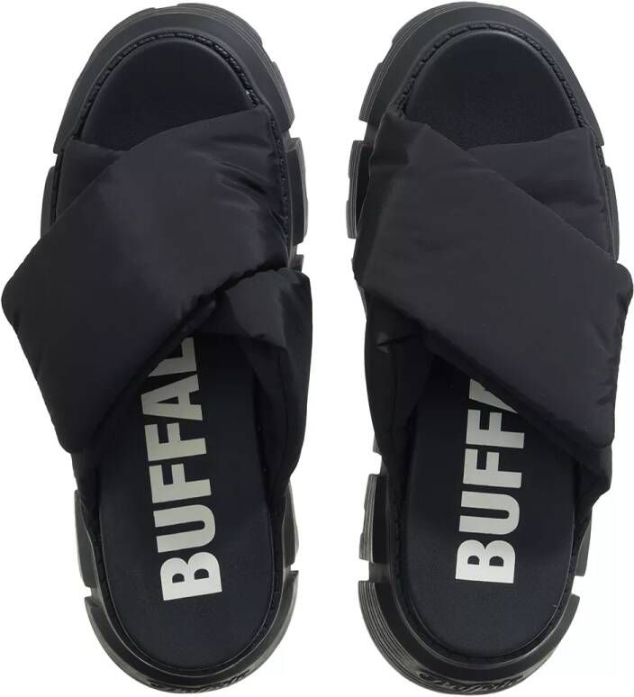 Buffalo Slippers Ava Velcross in zwart