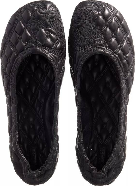 Burberry Loafers Leather Sadler Ballerinas in zwart