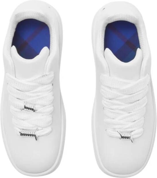 Burberry Low-Top Sneakers Box Sneaker In Leather in wit
