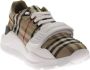 Burberry Low-Top Sneakers Check Pattern Sneakers With White Sole in beige - Thumbnail 2