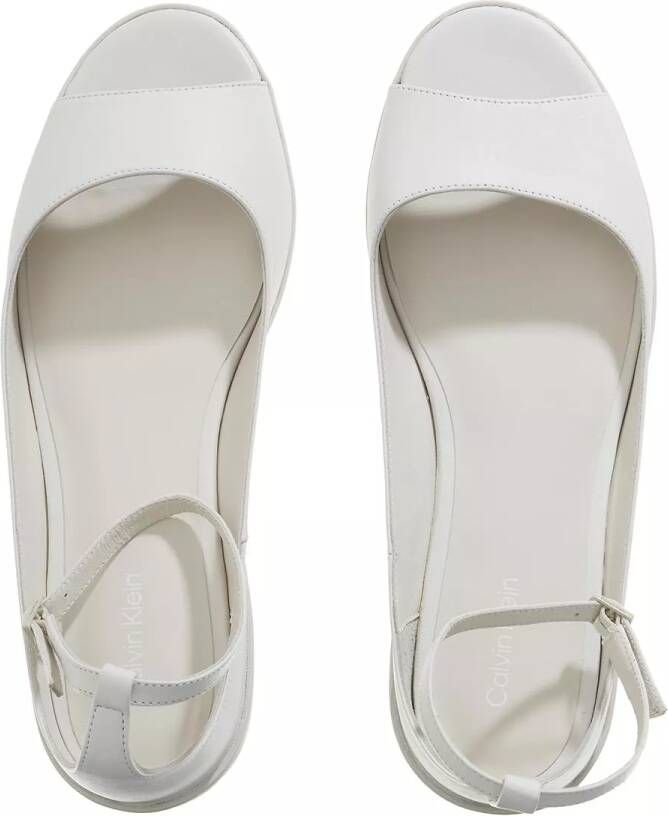 Calvin Klein Sandalen Peep Toe Ballerina Lth in crème