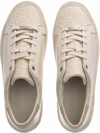 Calvin Klein Sneakers Flatform Cupsole Lace Up Mono in crème