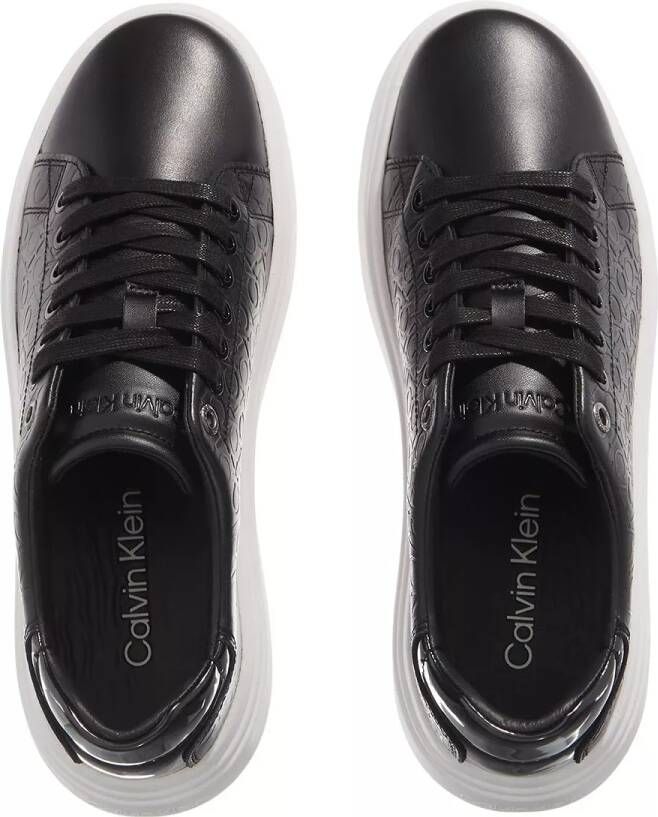 Calvin Klein Sneakers Raised Cupsole Lace Up Mono Mix in zwart