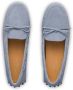 Car Shoe Baby Blue Suede Loafer With Bow in blauw - Thumbnail 3