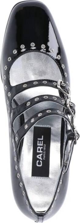 Carel Paris Hoge hakken Mary Jane "Camden" Pumps In Black Patent Leather in zwart