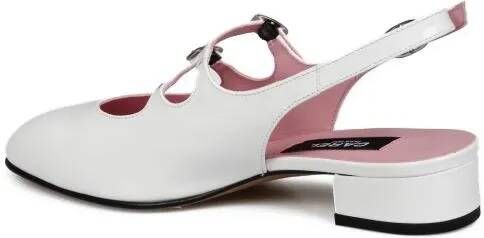 Carel Paris Hoge hakken Peche Slingback Mary Jane Pumps in wit