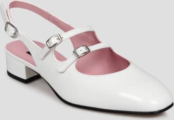 Carel Paris Hoge hakken Peche Slingback Mary Jane Pumps in wit
