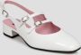 Carel Paris Hoge hakken Peche Slingback Mary Jane Pumps in wit - Thumbnail 4