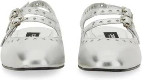 Carel Paris Hoge hakken "Queen" Mary Jane Slingback in zilver