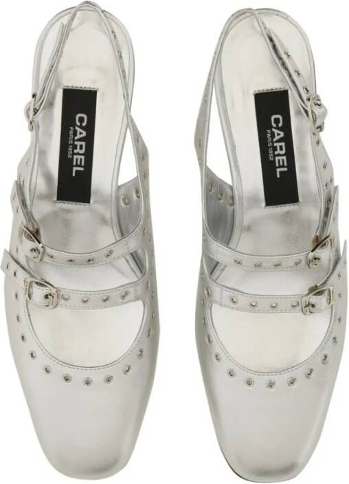 Carel Paris Hoge hakken "Queen" Mary Jane Slingback in zilver
