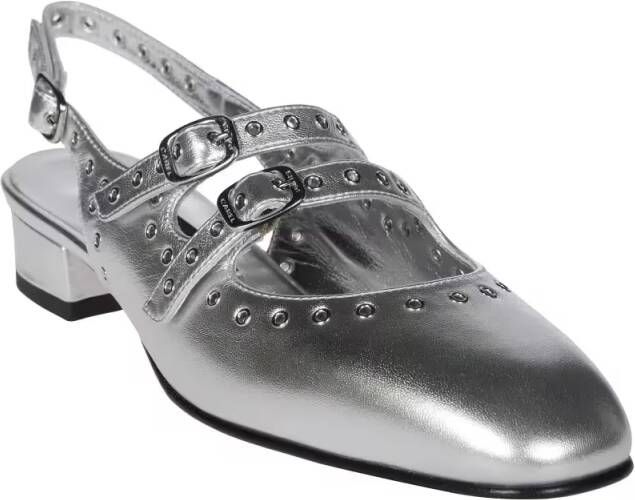 Carel Paris Hoge hakken Silver Low-Heeled Mary Jane 05 Shoes in zilver