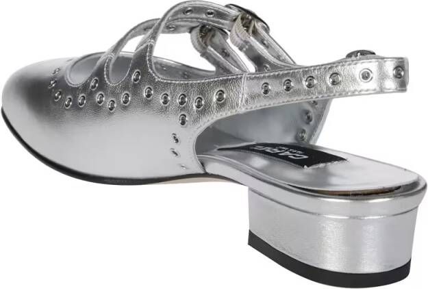 Carel Paris Hoge hakken Silver Low-Heeled Mary Jane 05 Shoes in zilver