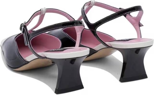 Carel Paris Sandalen Pointed Toe Calf Leather Sandals in zwart