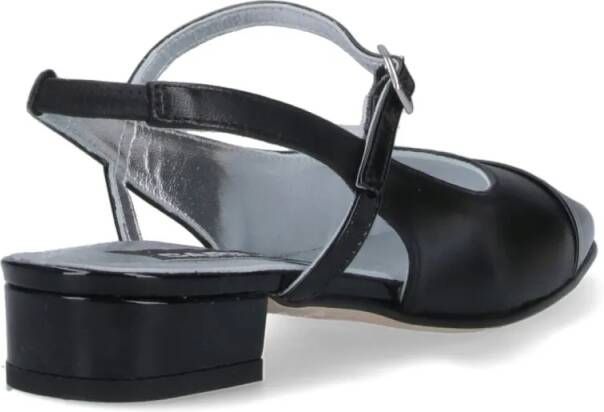 Carel Paris Slippers & Mules "Oceano" Slingback Mules – Black in zwart