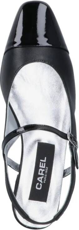 Carel Paris Slippers & Mules "Oceano" Slingback Mules – Black in zwart