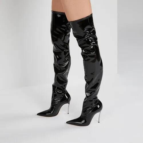 Casadei Boots Super Blade Ultra Vox Thigh Bo in zwart