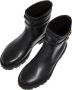 Celine Enkellaarzen Double Buckle Boots in zwart - Thumbnail 3