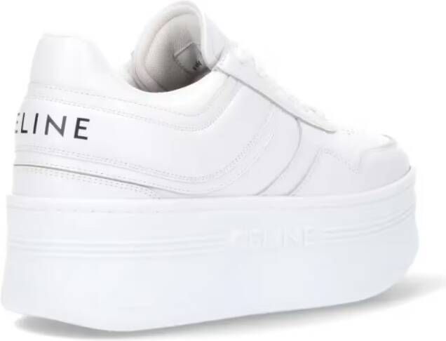 Celine Low-Top Sneakers Platform Sneakers With Perforated Upper And Logo D in wit