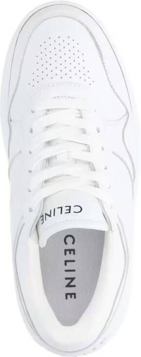 Celine Low-Top Sneakers Platform Sneakers With Perforated Upper And Logo D in wit