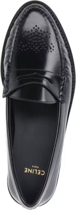 Celine "Vivienne" Loafers Black in zwart