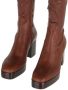 Chloé Boots & laarzen Block Heel Boots Leather in bruin - Thumbnail 2