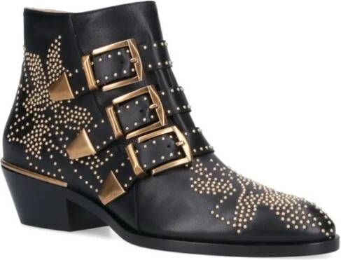 Chloé Boots & laarzen Susanna Leather Studs Boots in zwart