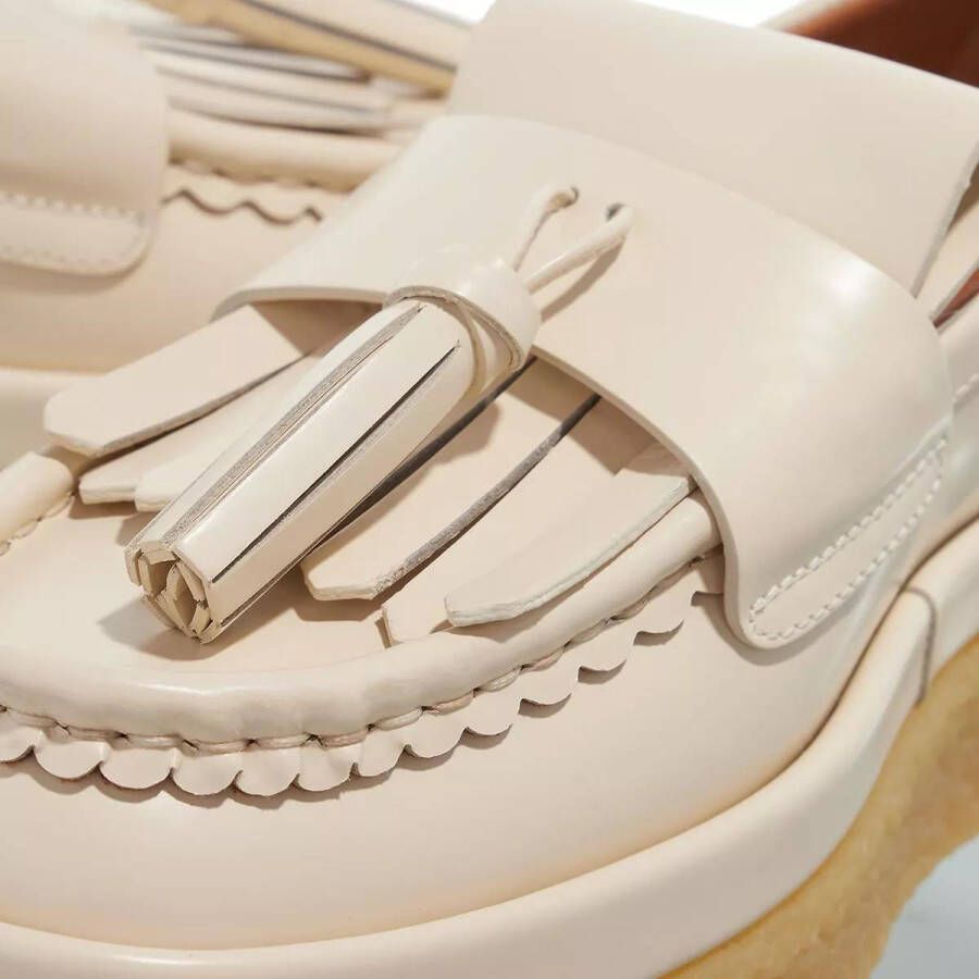 Chloé Loafers & ballerina schoenen Jamie Moccasin Leather in crème