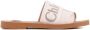 Chloé Sandalen met dubbele stoffen band en logo Brown Dames - Thumbnail 16