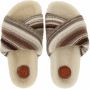 Chloé Multicolor Bruin Golvende Lijn Slides Sandalen Bruin Dames - Thumbnail 8