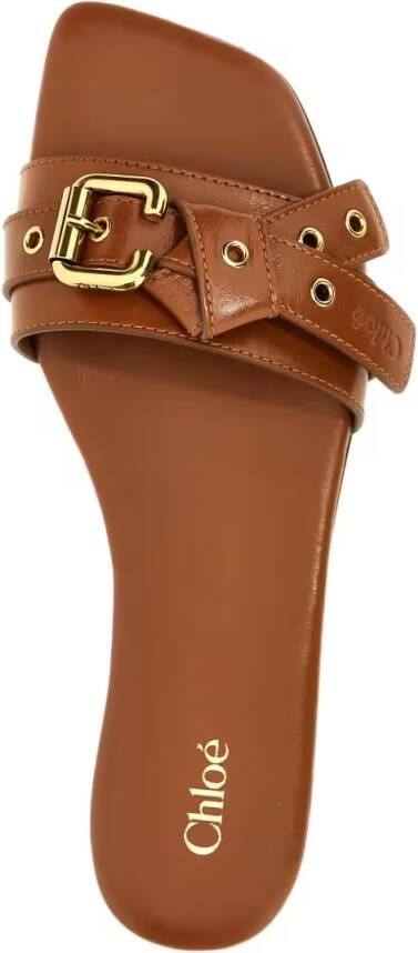 Chloé Sandalen 'Mae' Slides in bruin