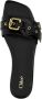 Chloé Luxe Geknoopte Leren Sandalen met Gouden Oogjes Black Dames - Thumbnail 6