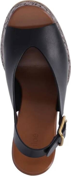 Chloé Sandalen Maxime' Platform Wedge Sandals – Black in zwart