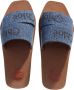 Chloé Slippers Flat Woody Sandals in blauw - Thumbnail 12