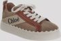Chloé Sneakers van textuur linnen en kalfsleer White Dames - Thumbnail 9