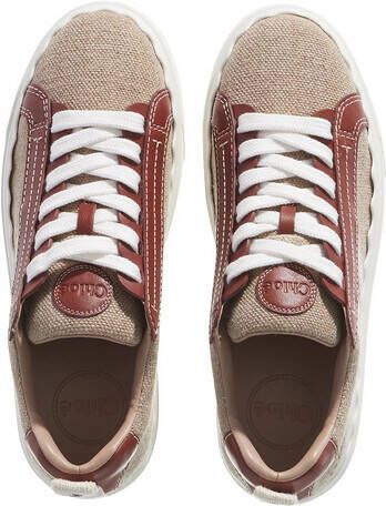 Chloé Sneakers van textuur linnen en kalfsleer White Dames - Foto 10