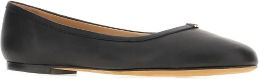 Chloé Slippers & Mules Chloe Leather Ballerina Flats in zwart